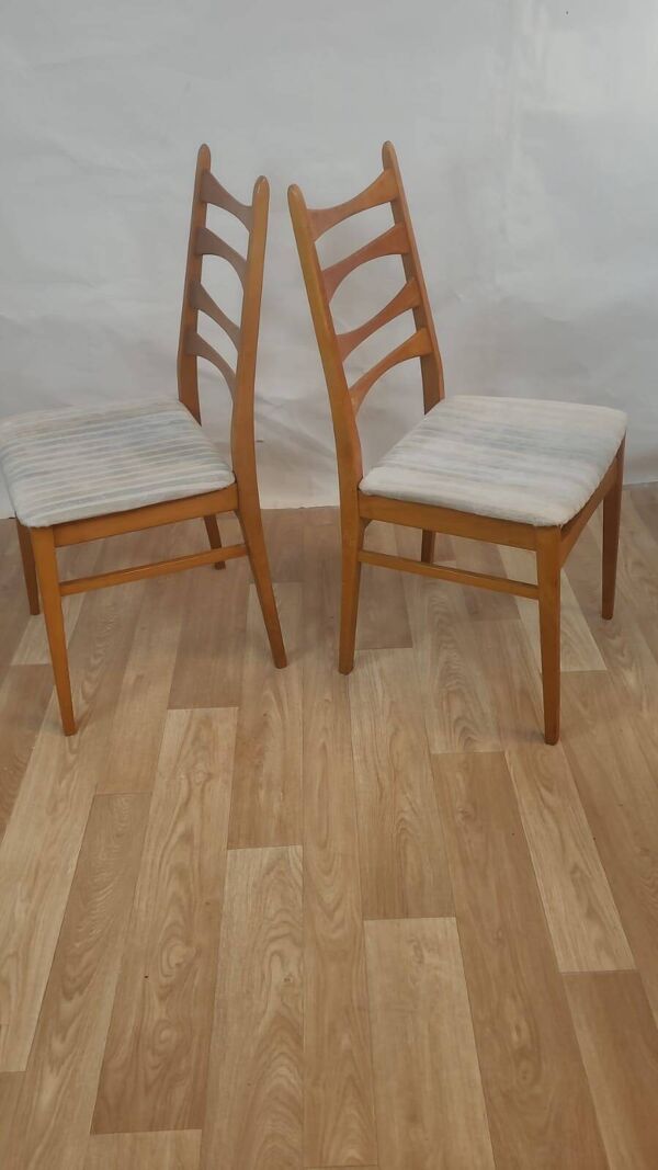 Paire de chaises en teck scandinave 1960 Danemark