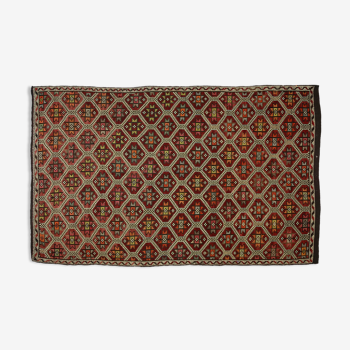 Anatolian handmade kilim rug 295 cm x 182 cm