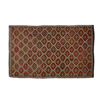 Anatolian handmade kilim rug 295 cm x 182 cm
