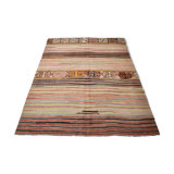 Wool on cotton kilim rug 202x166cm