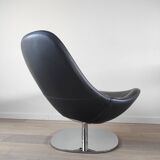 Pair of Tirup Ikea leather armchairs