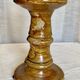 Tamegroute candle holder, Moroccan pottery, yellow ochre