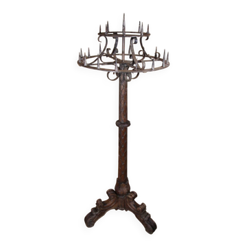 wooden candle holder 19th century