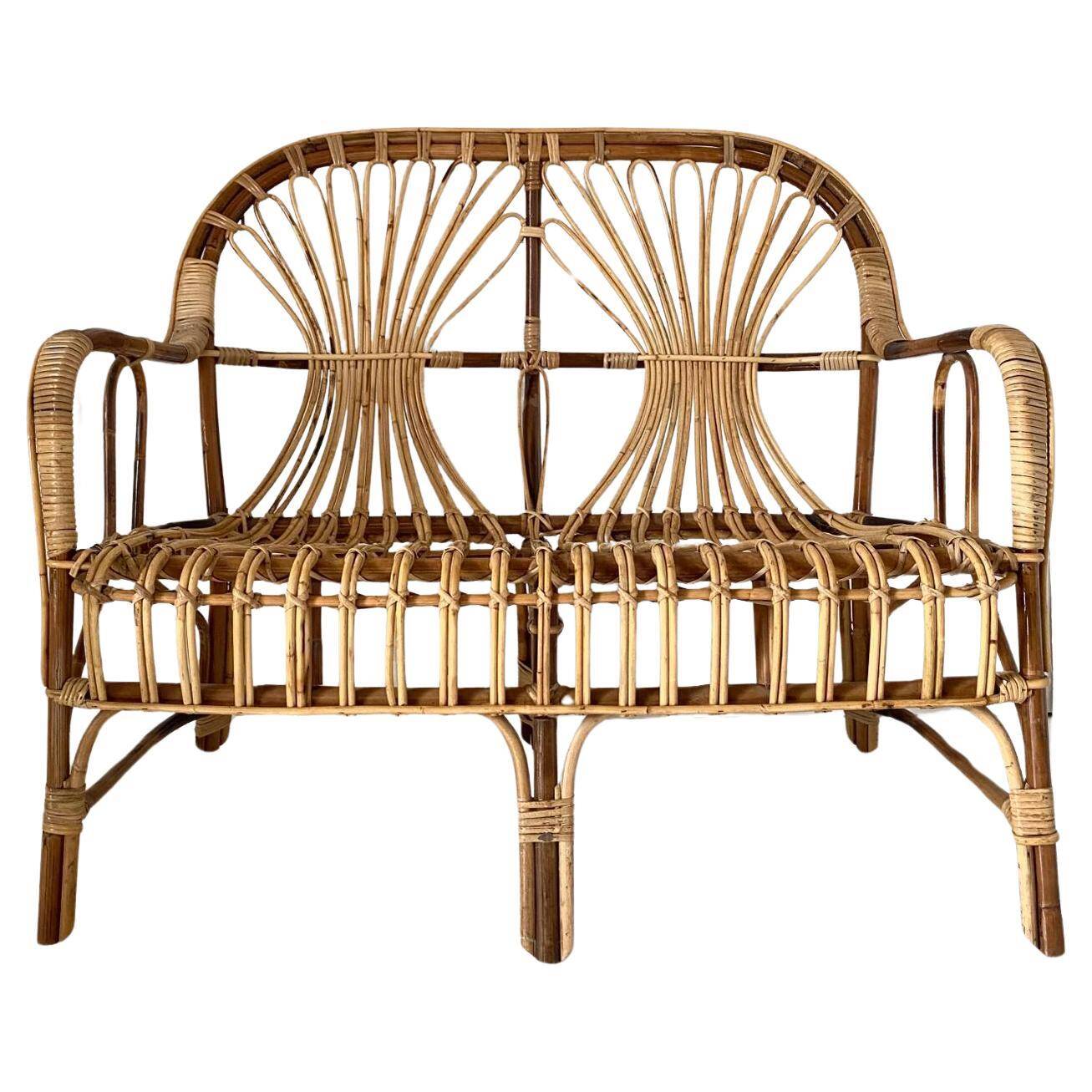 1960s italian rattan garden set