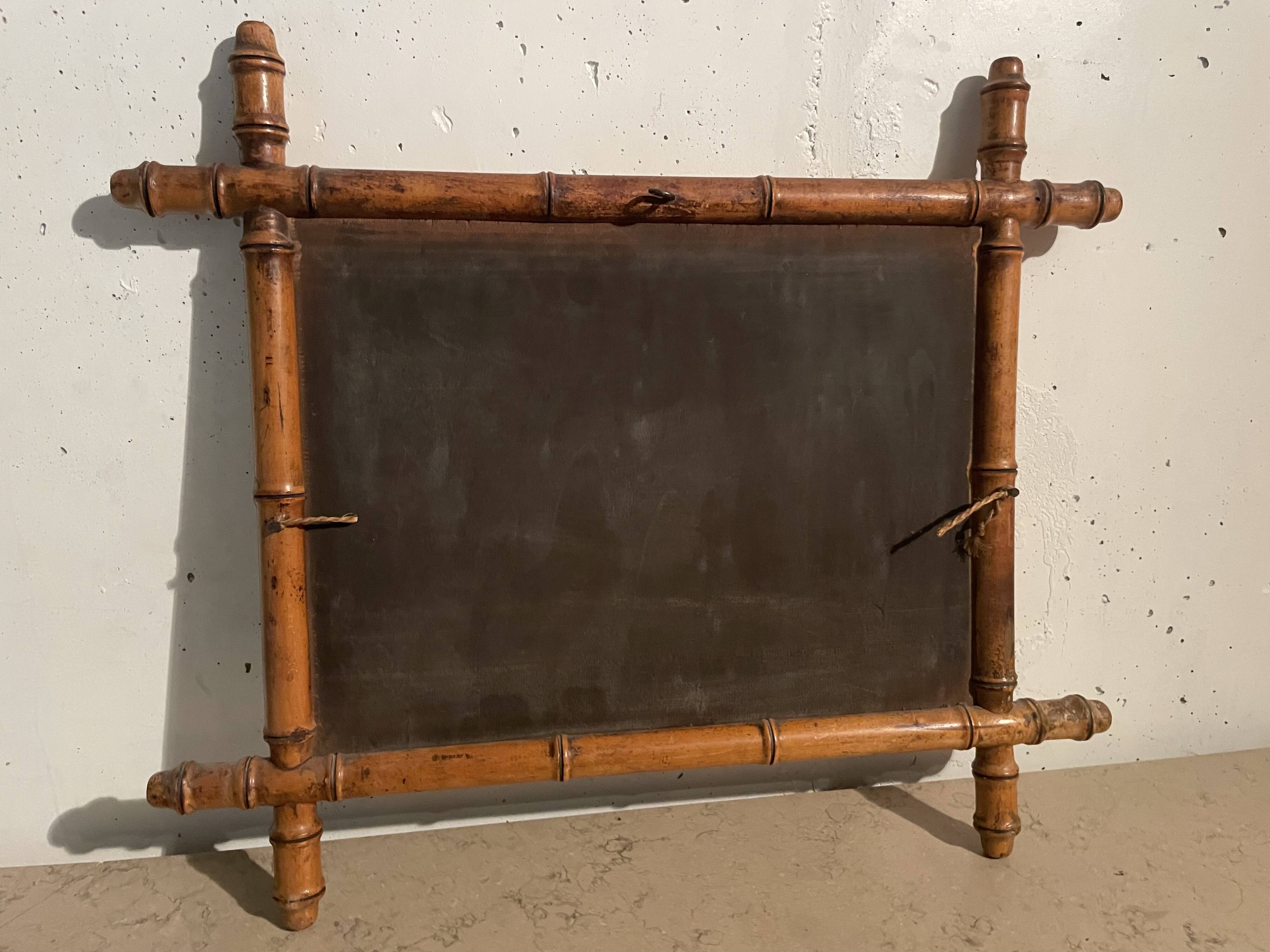 Faux bamboo mirror from the 1950s.