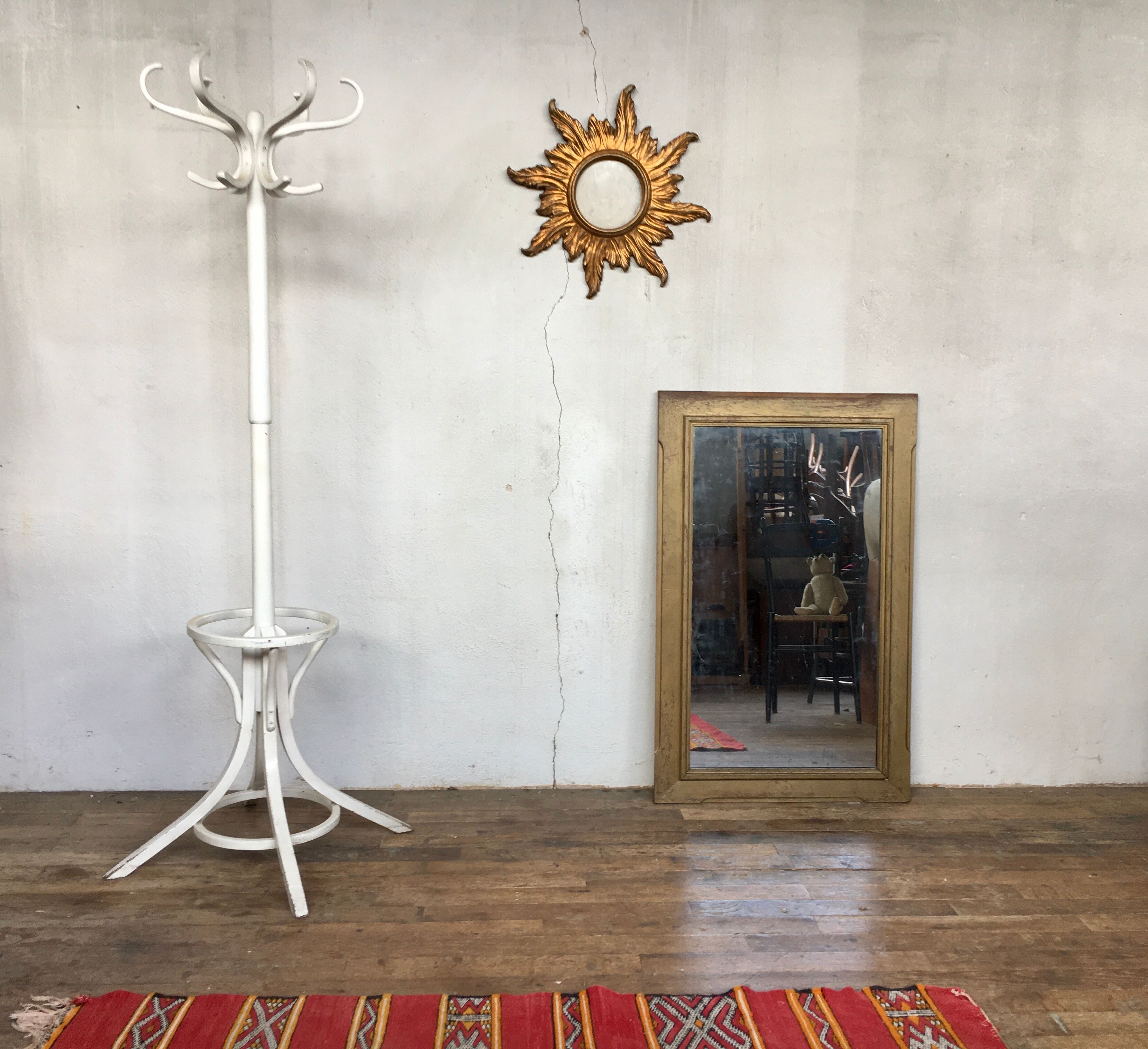 Vintage 1960 gilded wooden mirror