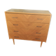 Commode furniture sideboard light wood 4 drawers Scandinavian vintage
