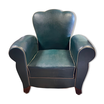 Armchair club moustache Skaï adjustable ep art deco