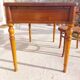 Green leather tray desk