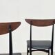 Set of six sculptural Italian dining chairs