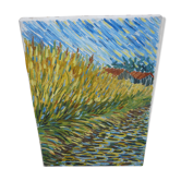 Tableau abstrait peinture couteau signé Lalanne