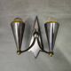 Czech Cubist Art Deco Wall Lamp, Metal and Wood, 1930s