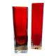 Duo of vintage vases in glass paste 70s-80s