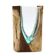 Molton Glass V-shaped Art Vase on Wood