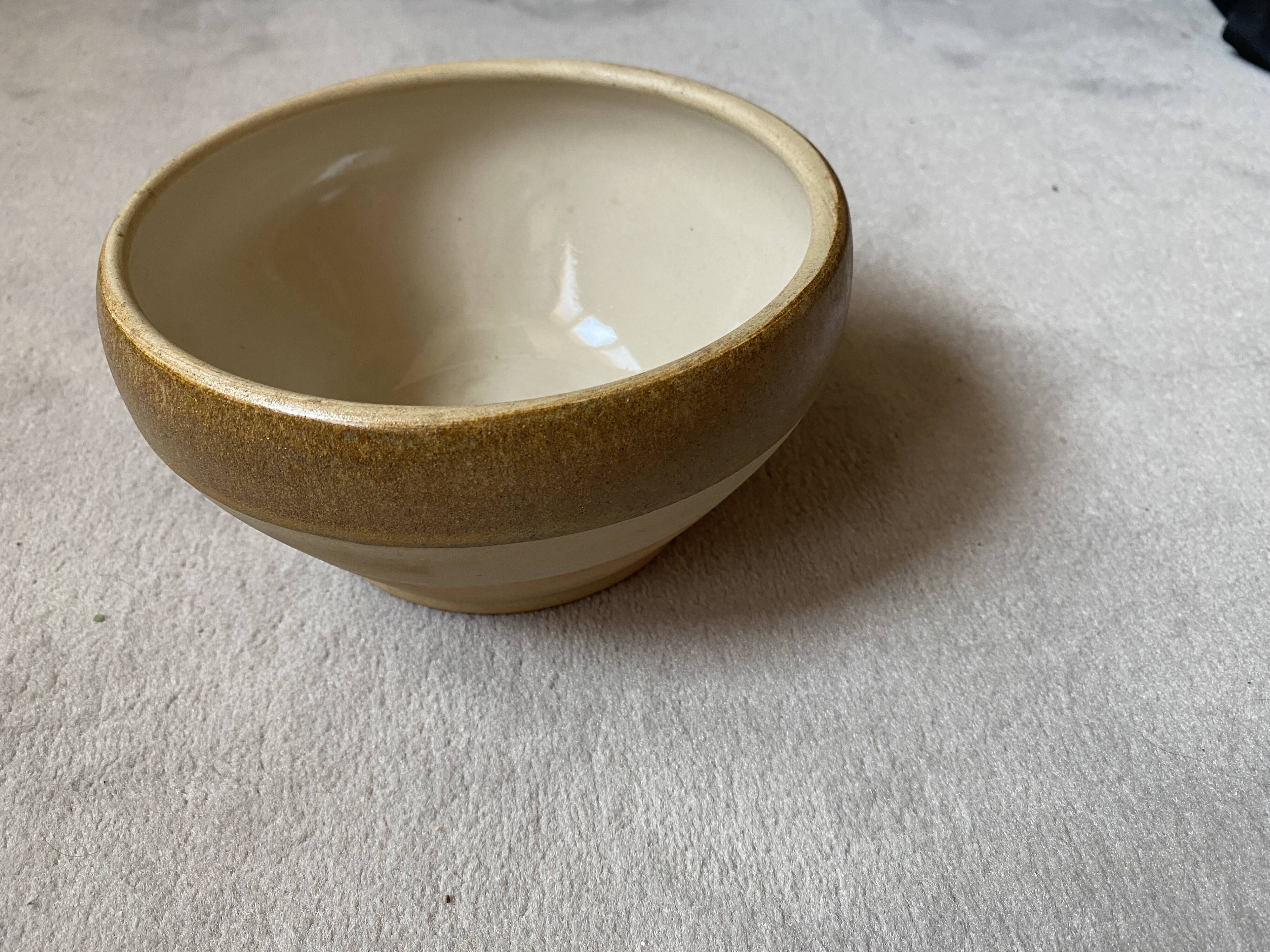Digoin enamelled stoneware salad bowl