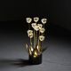 Sculptural floral lamp by Royal Copenhagen, Denmark, circa 1960.