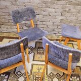 Set of 4 vintage 1960s Scandinavian chairs