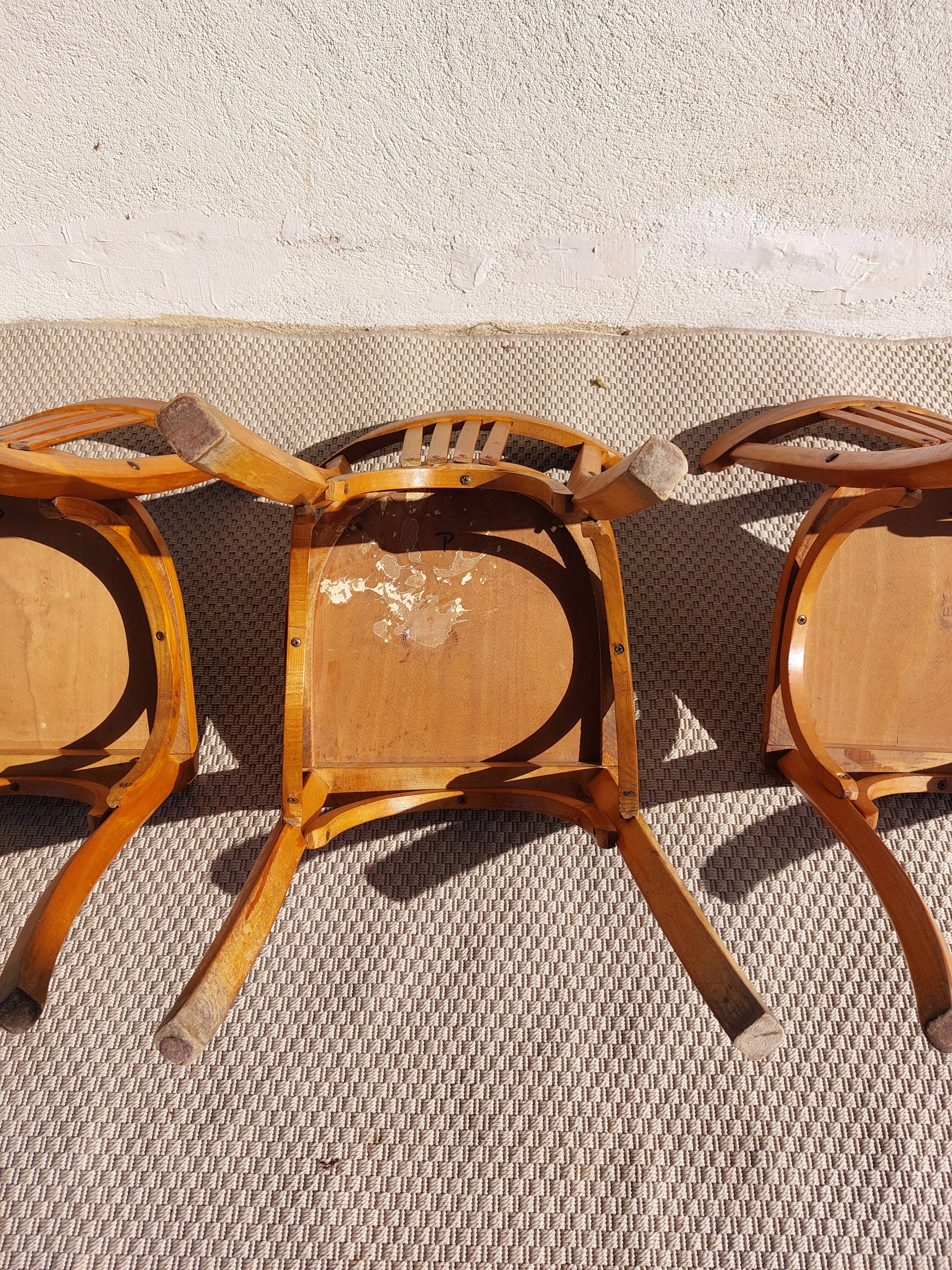 3 Luterma bistro chairs, medium oak finish