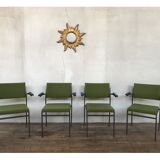 Series of 4 armchairs - modern - vintage - feet metal - 1960