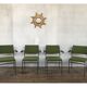 Series of 4 armchairs - modern - vintage - feet metal - 1960