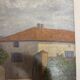 Painting landscape stamp of the artist's studio circa 1940