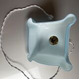 Vintage opaline blue pendant lamp