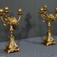 Paire de candélabres en régule doré et onyx – 1940