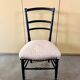 Napoleon III chair in blackened wood and gray cotton