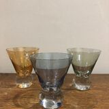 Lot of iridescent glasses from the 1950s