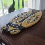 Ceramic cicada dish signed NEM