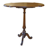 Napoleon III pedestal table in solid walnut