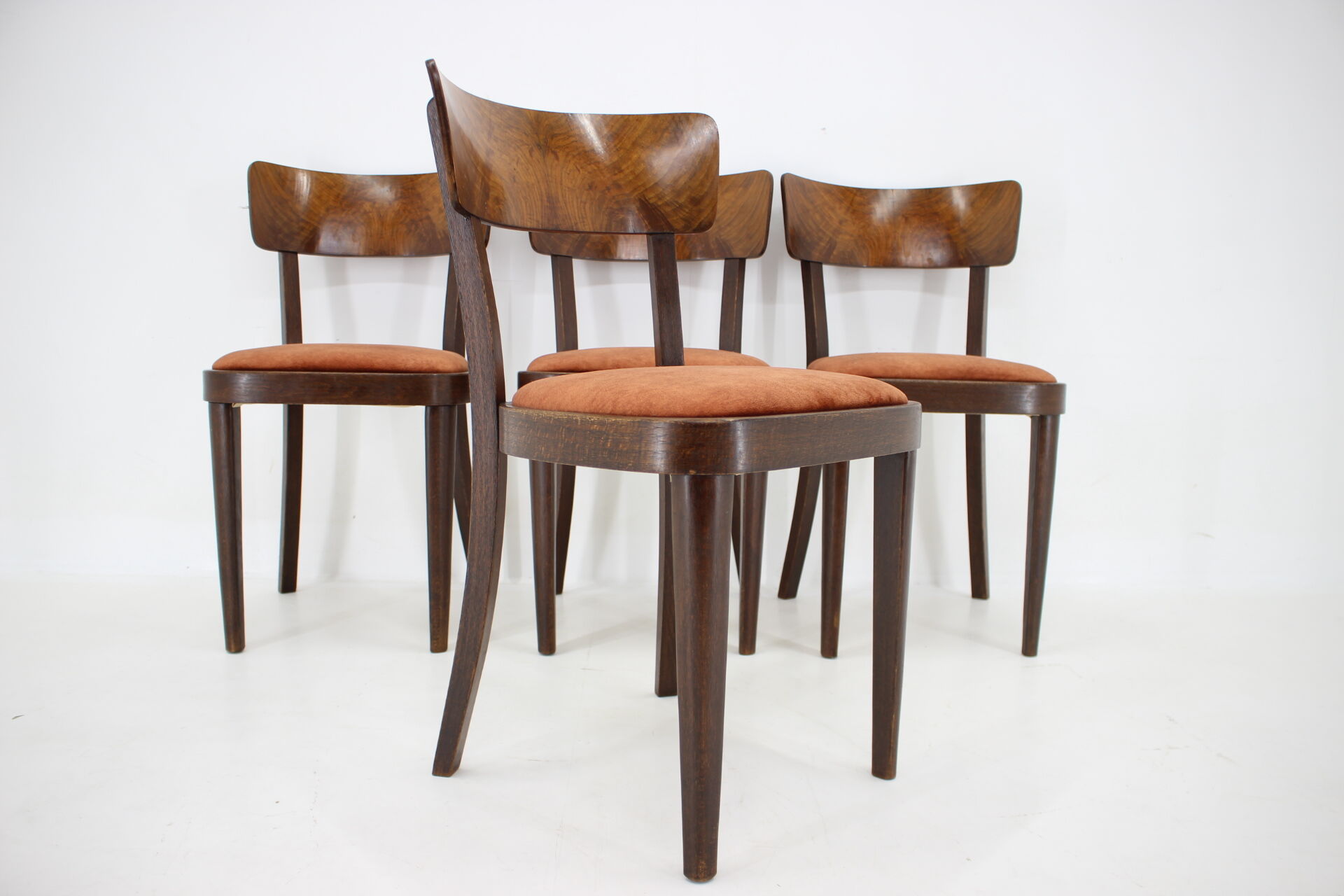 1940s Set of Four Dining Chairs ,Czechoslovakia