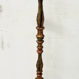 Polychrome carved wooden floor lamp, 20th century.