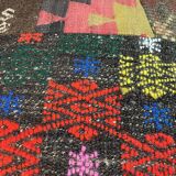 Vintage turkish kilim cushion cover , 55 x 55 cm