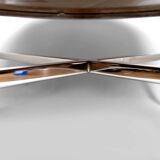 Modernist Coffee Table – Chrome & Exotic Wood – Italy, Circa 1960-1970
