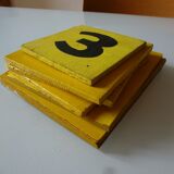 Vintage painted numeral plates