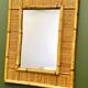 Miroir vintage en bambou et rotin du milieu du siècle par Dal Vera, Italie, années 1970.