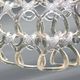 Art Deco Half-Moon Wall Light/Hot Water Bottle in Glass & Metal Links