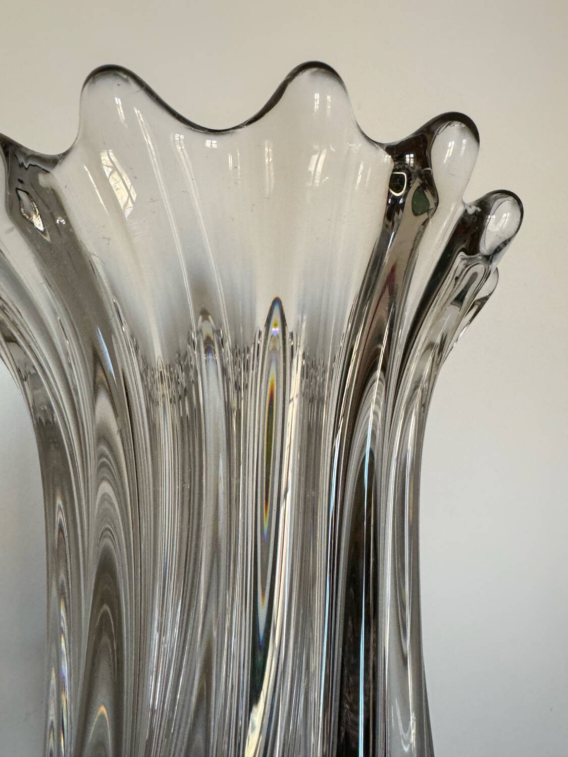 Crystal tulip vase from the 60s