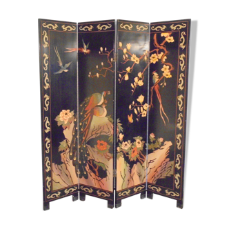 Chinese screen 4 leaves in lask 50s
