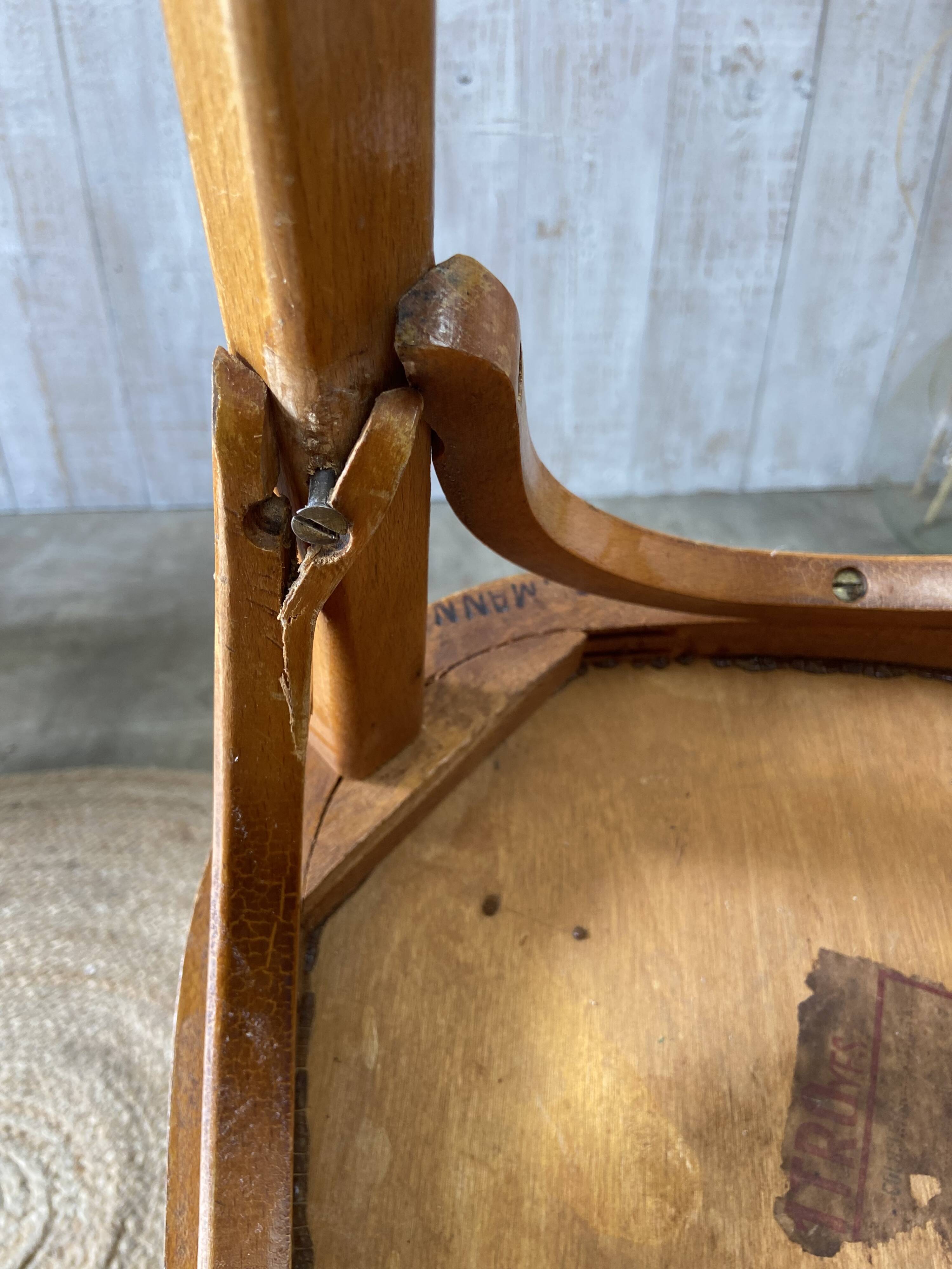 Set of 4 mismatched bistro chairs