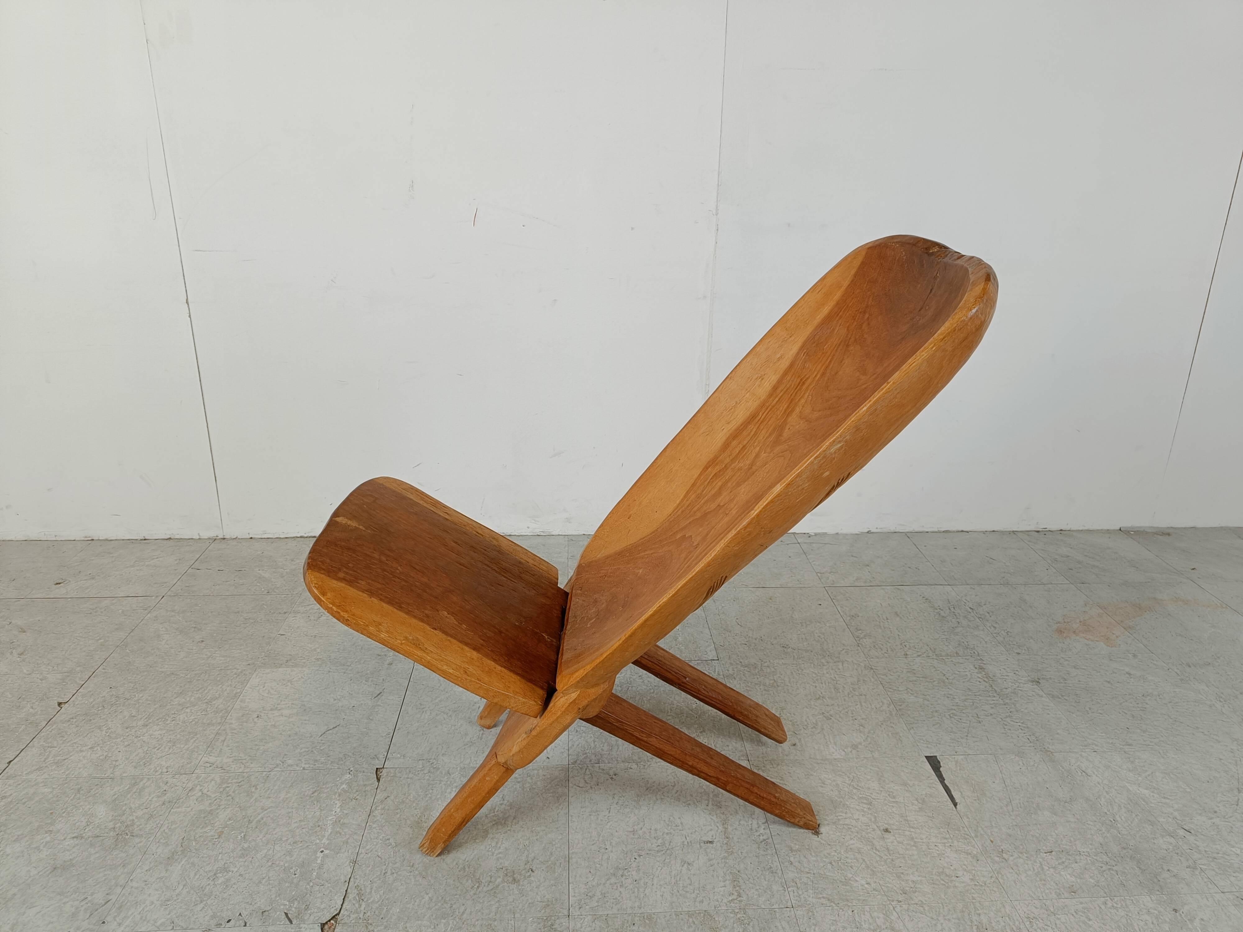 Vintage african birthing chair, 1960s