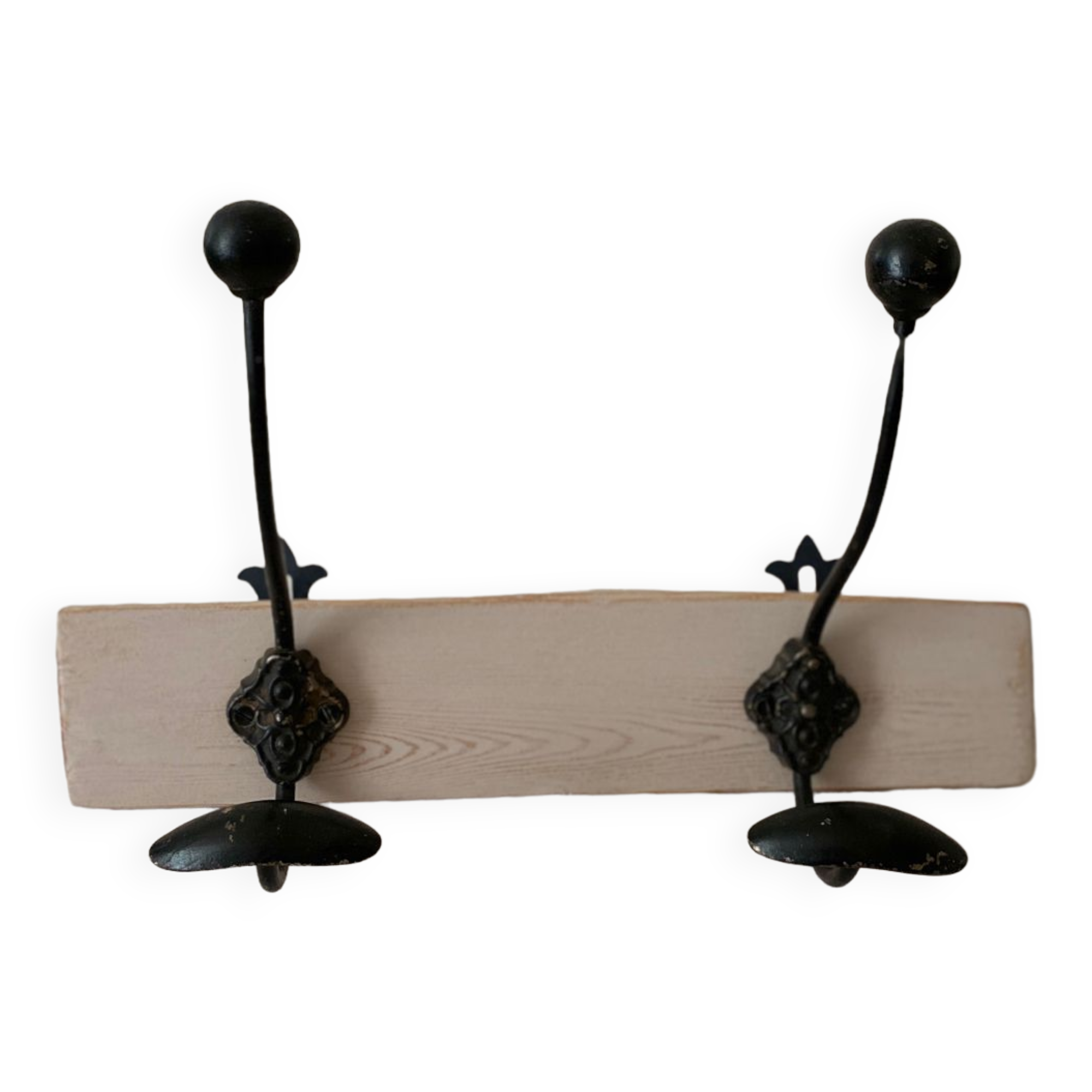 Hook 2 branches wood and metal