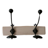 Hook 2 branches wood and metal