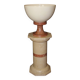Column and its basin in marble and ceramic from around 1980.