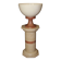 Column and its basin in marble and ceramic from around 1980.