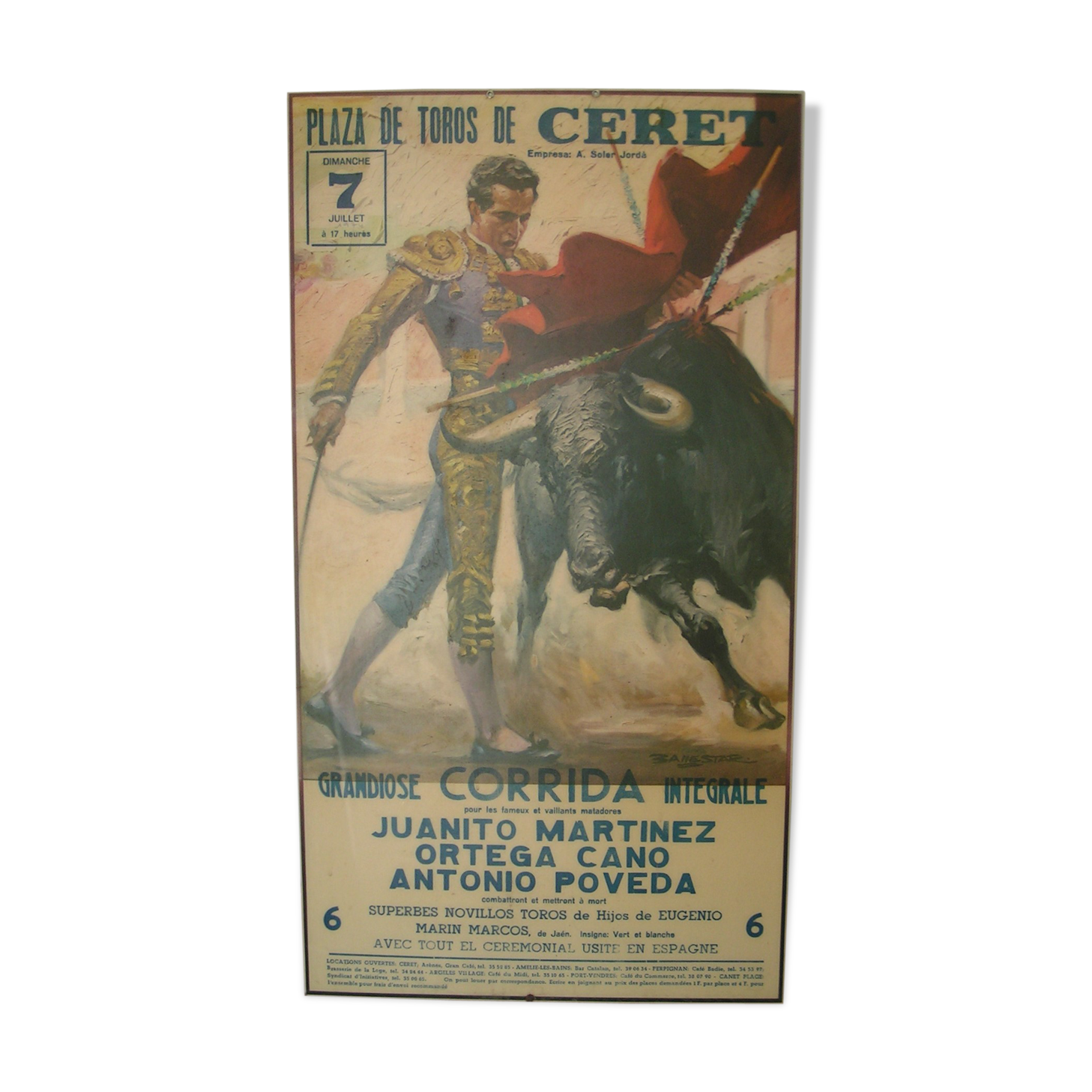 70s bullfighting poster