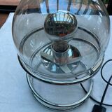 Lampe posé en métal, chromé, verre space Age 70