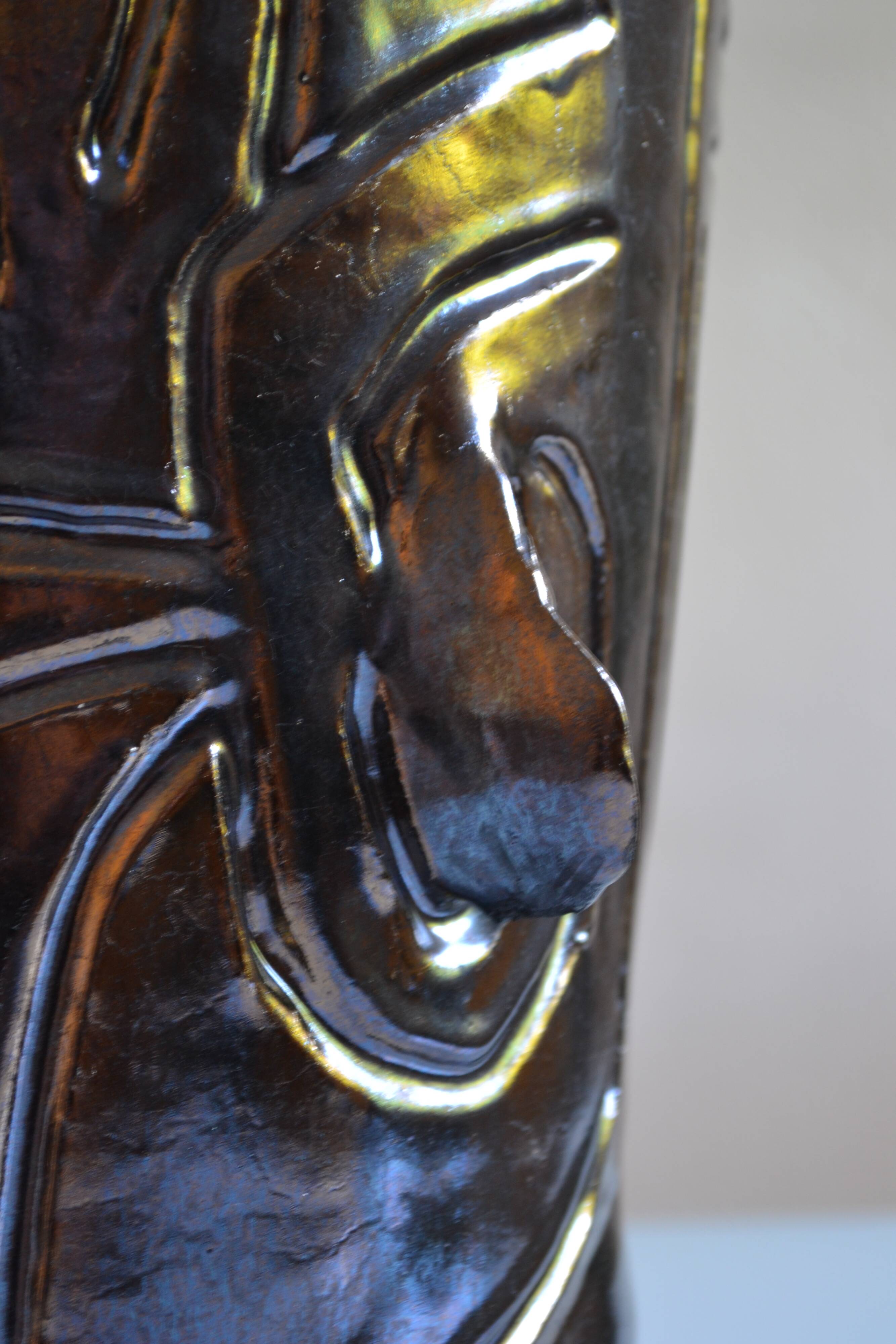 Vase sculpture from the artist residencies at the Ravel pottery workshop.