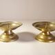 Pair of golden brass candlesticks